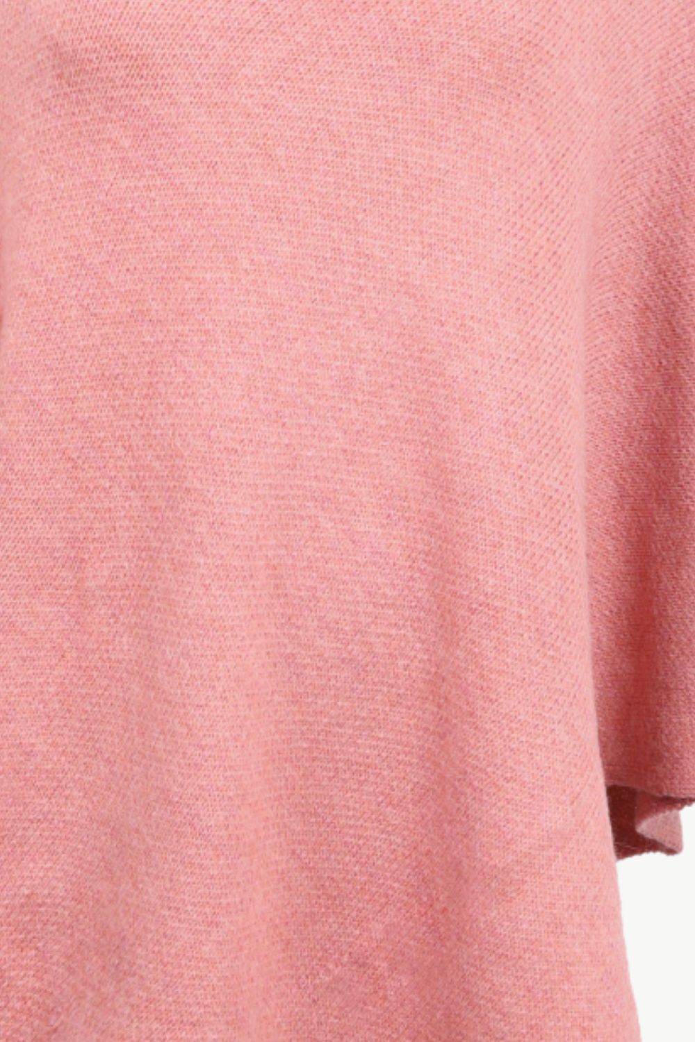 Turtleneck Buttoned Poncho - Delanoir