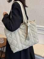 Quilted Nylon Large Tote Bag - Delanoir
