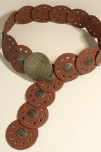 Round Shape PU Leather Belt - Delanoir