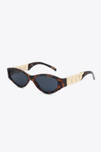 Chain Detail Temple Cat Eye Sunglasses - Delanoir