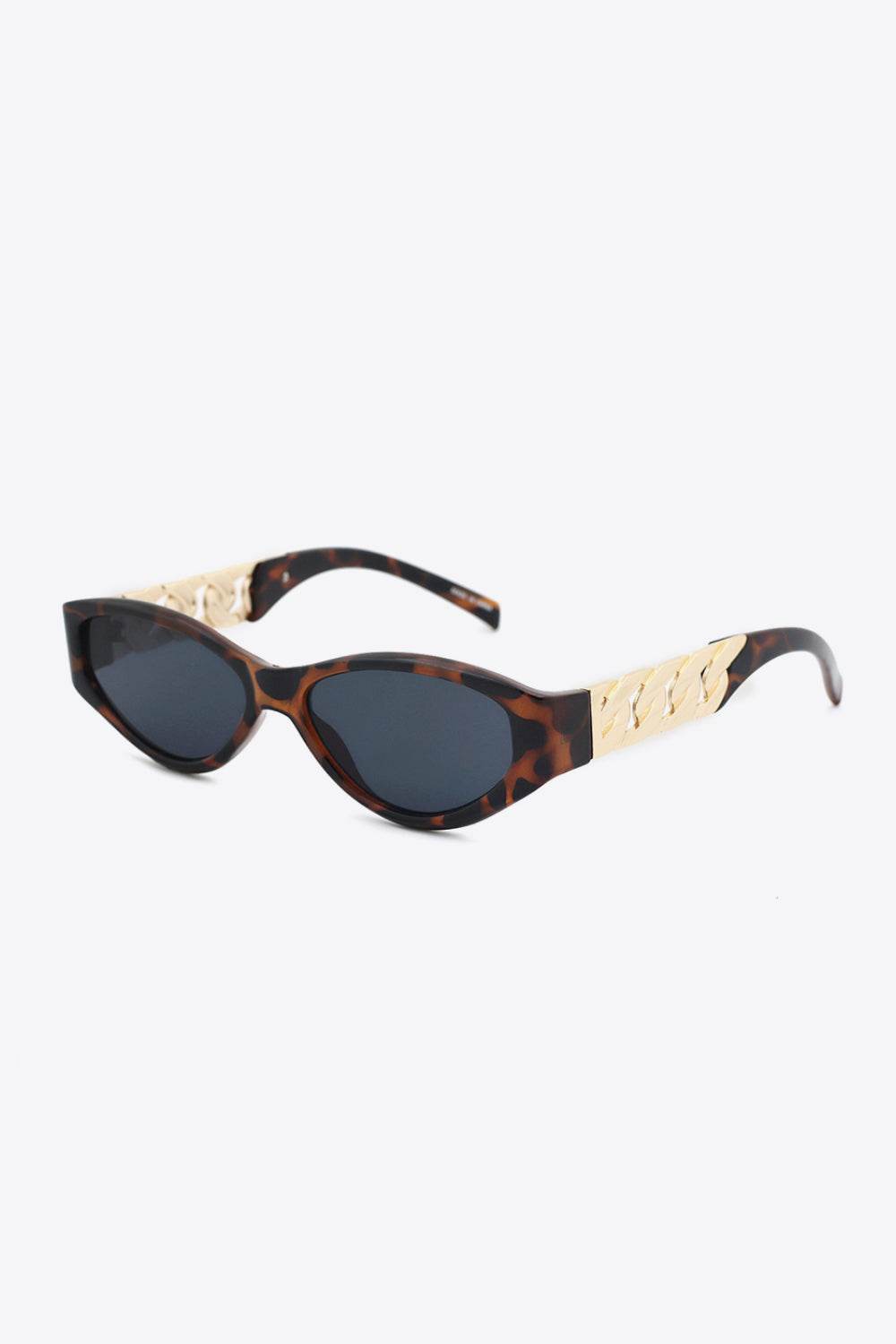 Chain Detail Temple Cat Eye Sunglasses - Delanoir