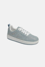 Forever Link Rhinestone Platform Flat Sneakers - Delanoir