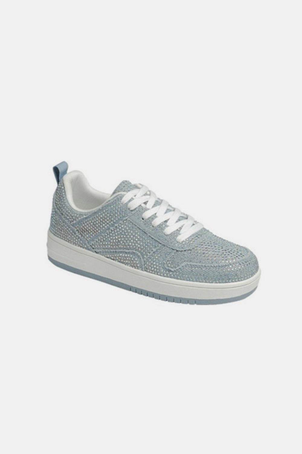 Forever Link Rhinestone Platform Flat Sneakers - Delanoir
