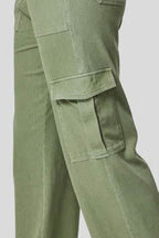 High Waist Straight Leg Cargo Jeans - Delanoir