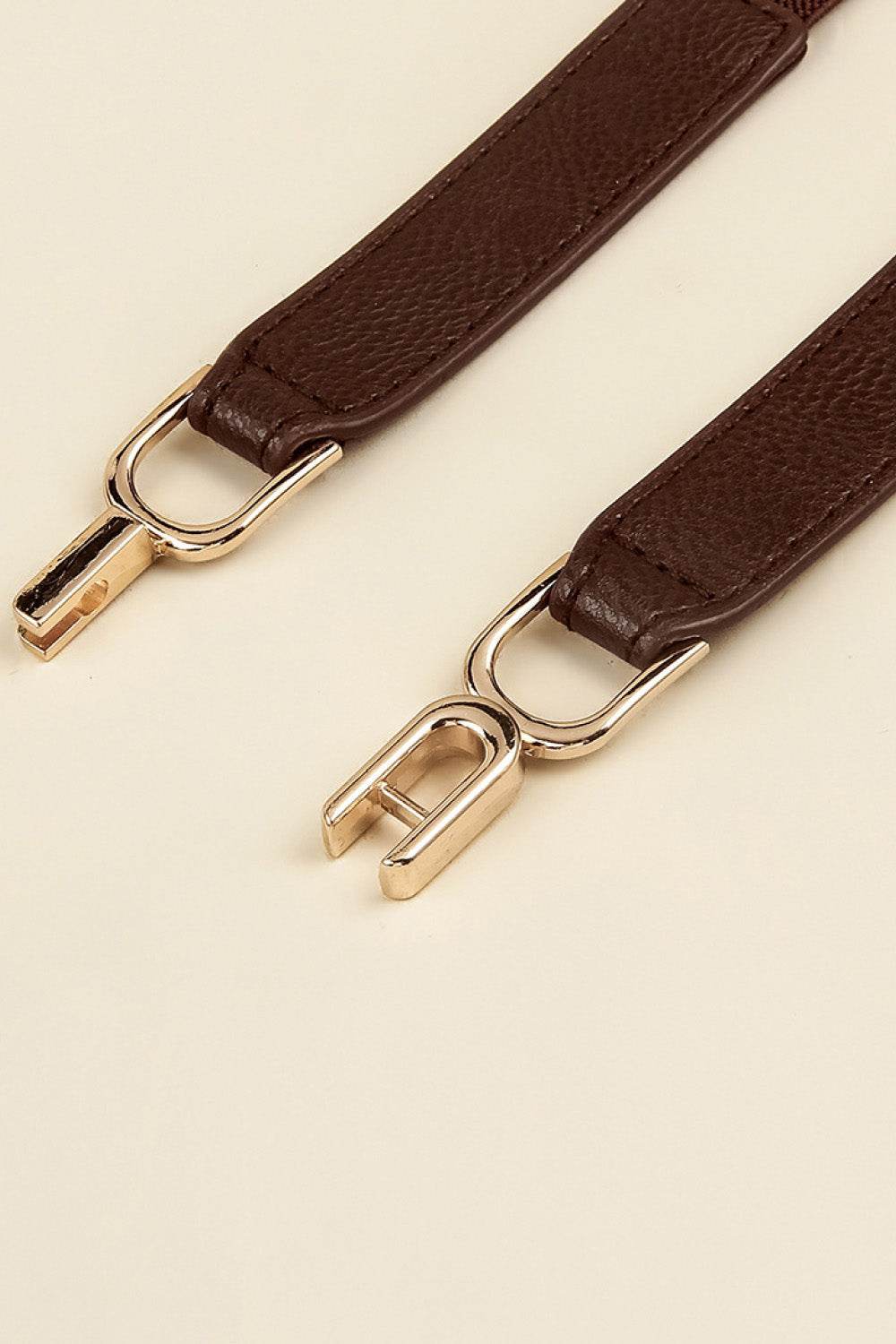 Alloy Buckle Elastic Belt - Delanoir
