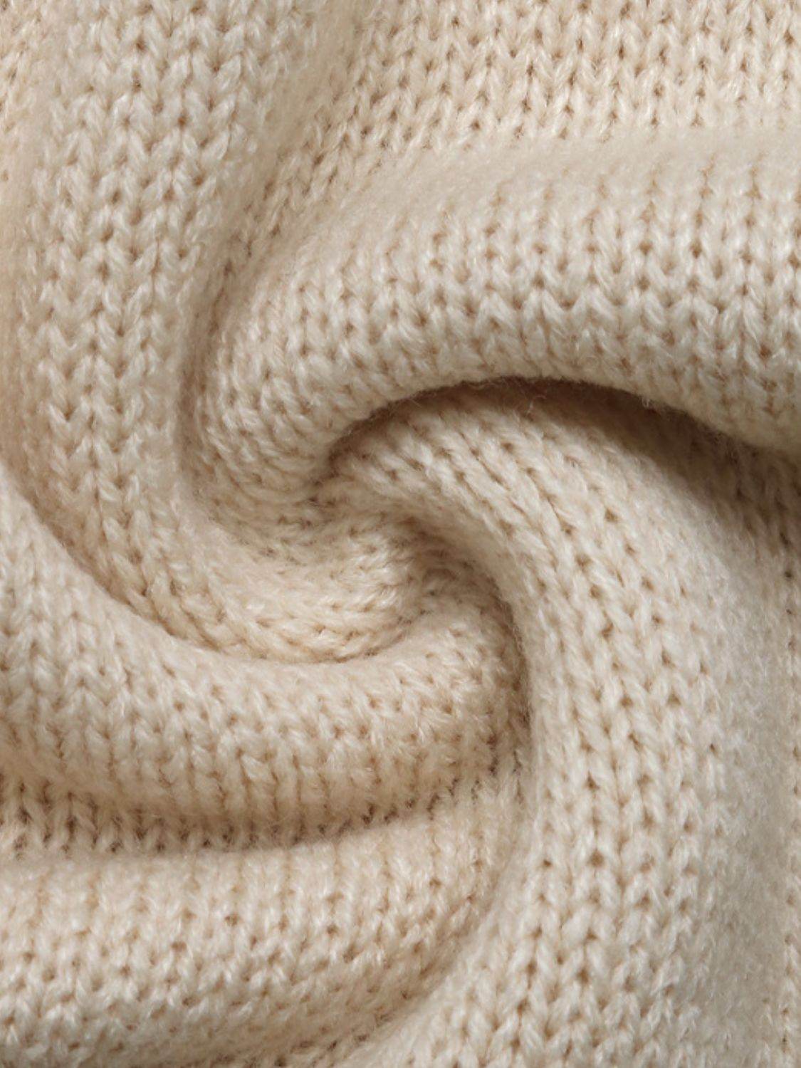Perfee Tied Round Neck Long Sleeve Cardigan - Delanoir