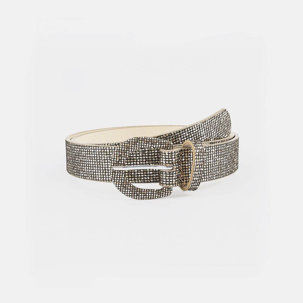 Sequin PU Leather Belt - Delanoir