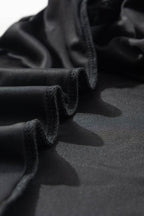 Surplice Long Sleeve Velvet Dress - Delanoir