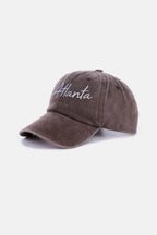 Zenana Washed ATLANTA Embroidered Baseball Cap - Delanoir