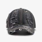 Distressed Adjustable Cotton Baseball Cap - Delanoir