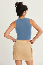 HYFVE Ribbed Knit Cropped Tank - Delanoir