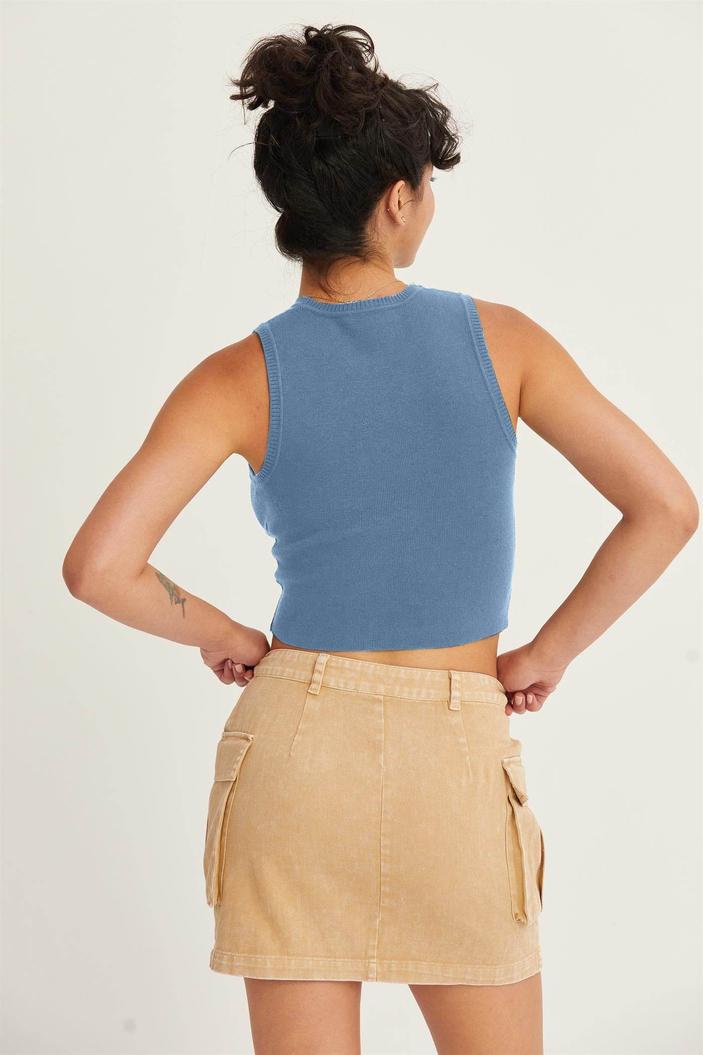 HYFVE Ribbed Knit Cropped Tank - Delanoir
