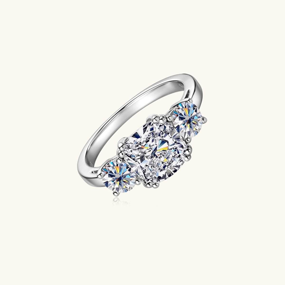 3.5 Carat Moissanite 925 Sterling Silver Ring - Delanoir