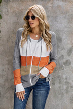 Zip-Up Raglan Sleeve Openwork Hooded Cardigan - Delanoir