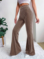 High Waist Flare Pants - Delanoir