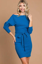 Culture Code Full Size Off Shoulder Dolman Sleeve Dress - Delanoir