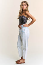 J.NNA Sequin Strapless Bustier Top - Delanoir