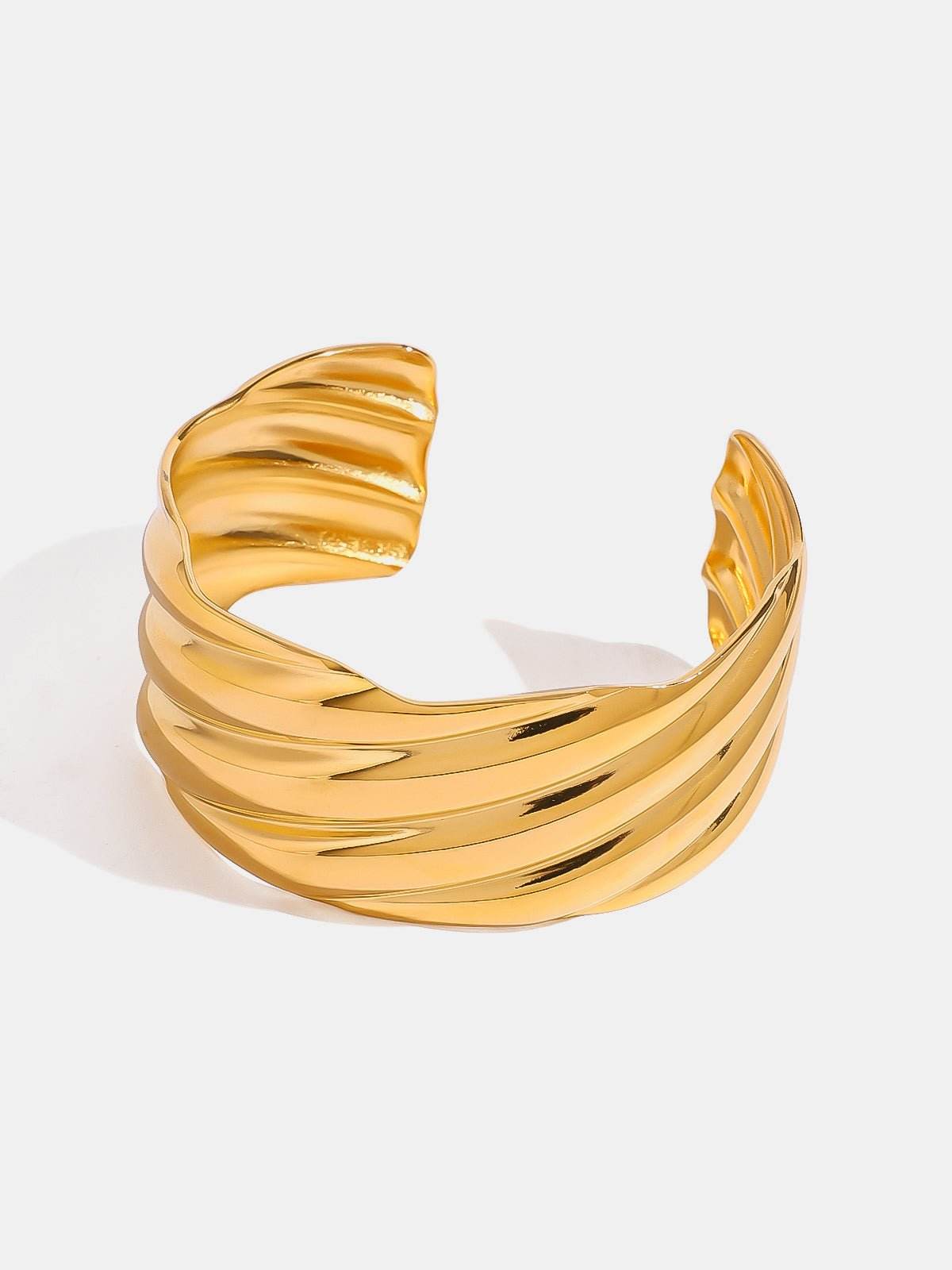 18K Gold-Plated Stainless Steel Open Ring - Delanoir