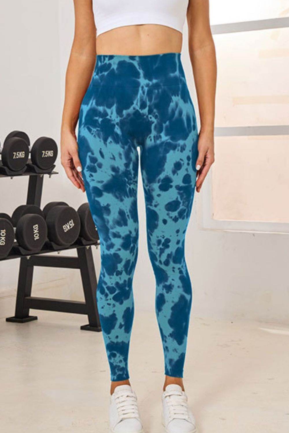 Tie-Dye High Waist Active Leggings - Delanoir