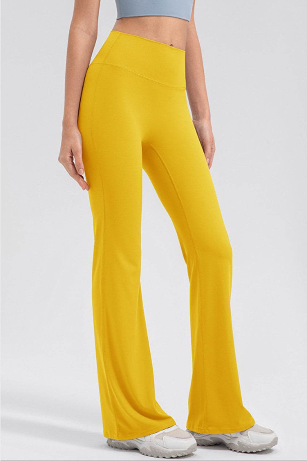 High Waist Straight Active Pants - Delanoir