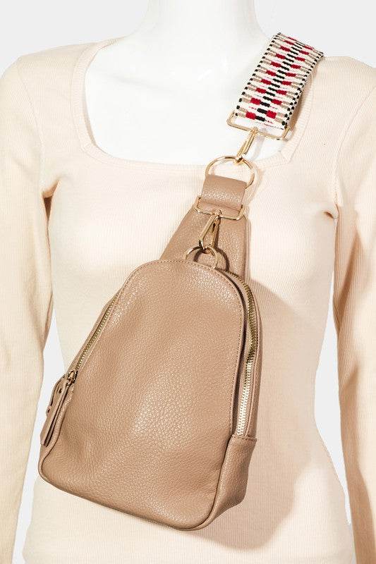 Fame Single Strap Faux Leather Sing Bag - Delanoir
