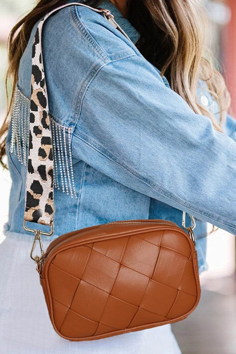 Zenana Cassette Woven Crossbody Bag - Delanoir