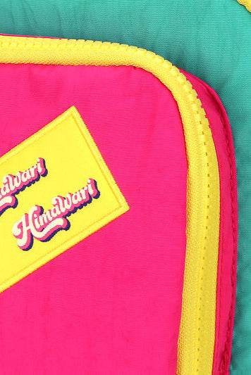 Himawari Contrast Nylon Backpack Bag with Handles - Delanoir