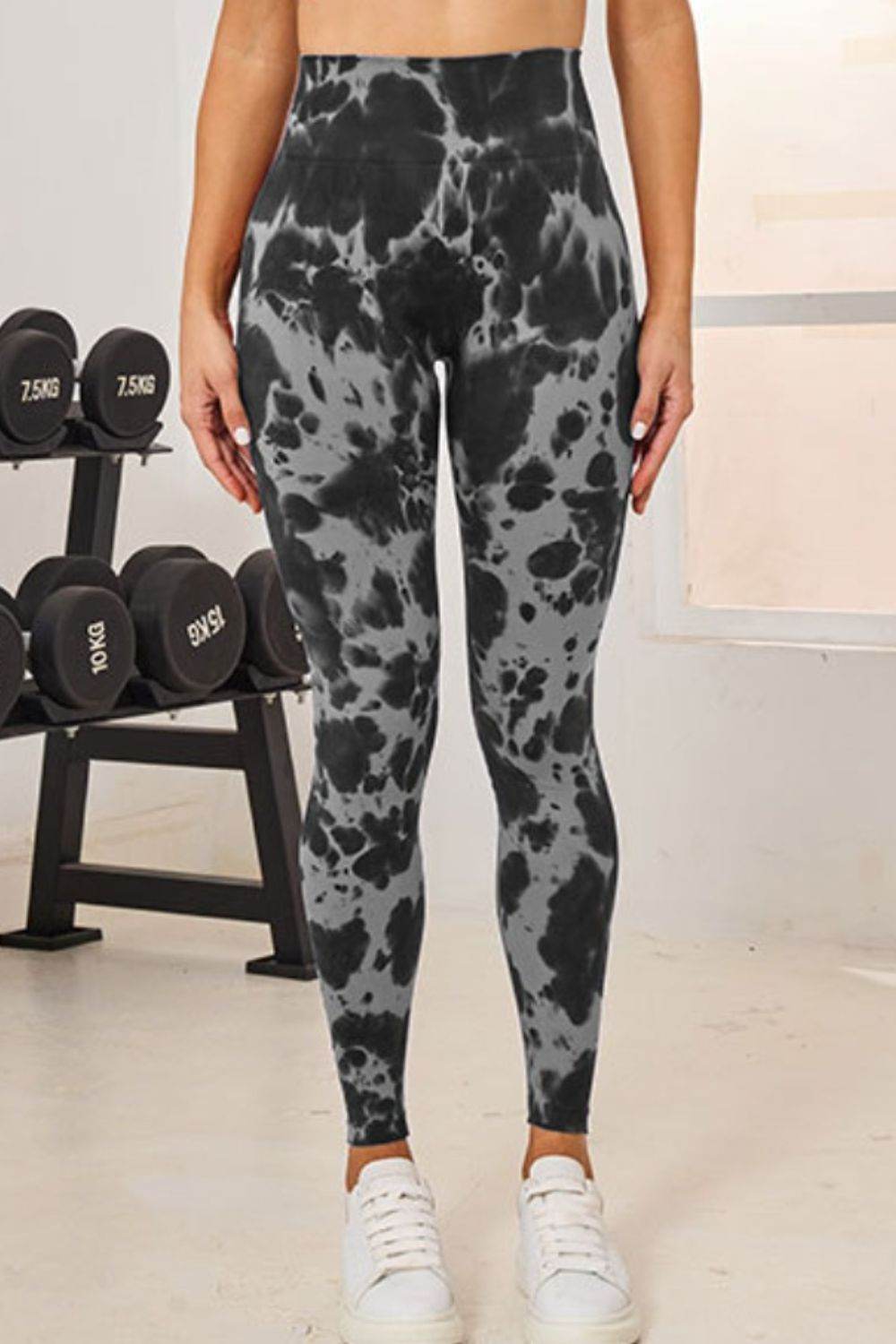 Tie-Dye High Waist Active Leggings - Delanoir