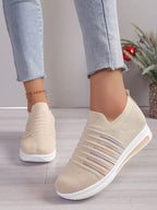 Breathable Mesh Wedge Sneakers - Delanoir
