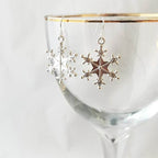Silver-Plated Snowflakes Earrings - Delanoir