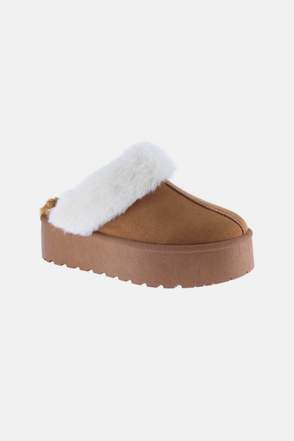 Weeboo Thick Bottom Fur Trim Snow Slippers - Delanoir