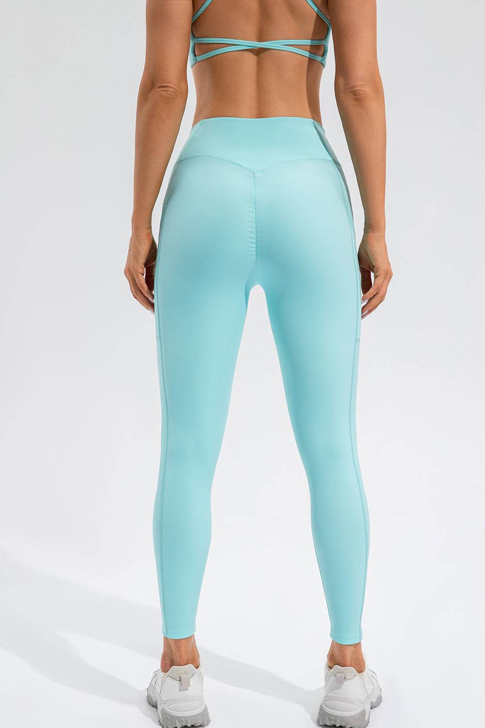 High Waist Active Leggings with Pockets - Delanoir