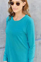 Basic Bae Full Size Round Neck Long Sleeve Top - Delanoir