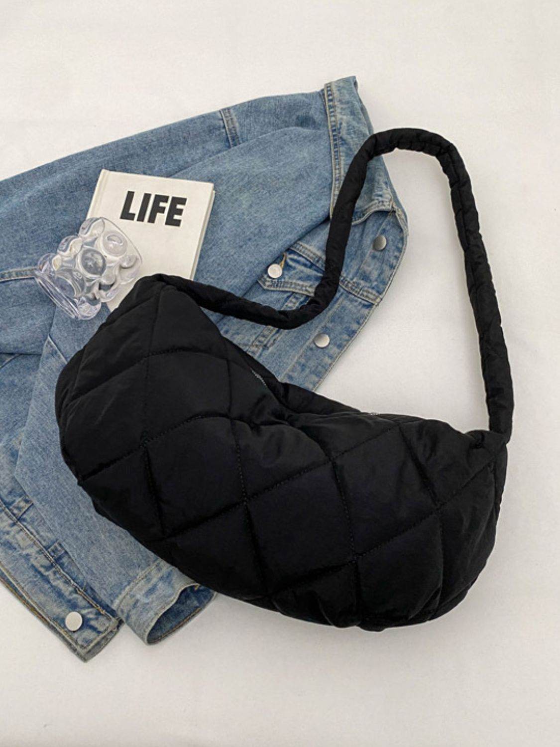 Quilted Polyester Crossbody Bag - Delanoir