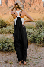Double Take Full Size V-Neck Sleeveless Jumpsuit with Pockets - Delanoir