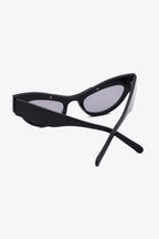 UV400 Rhinestone Trim Cat-Eye Sunglasses - Delanoir