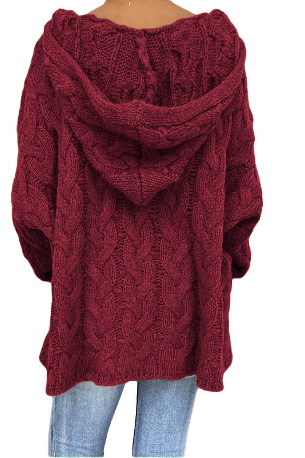 Cable-Knit Hooded Sweater - Delanoir