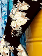 Printed High Waist Skinny Leggings - Delanoir