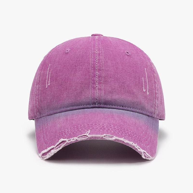 Distressed Washed Adjustable Baseball Cap - Delanoir