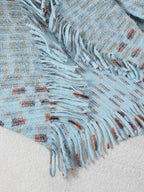Fringe Open Front Half Sleeve Poncho - Delanoir