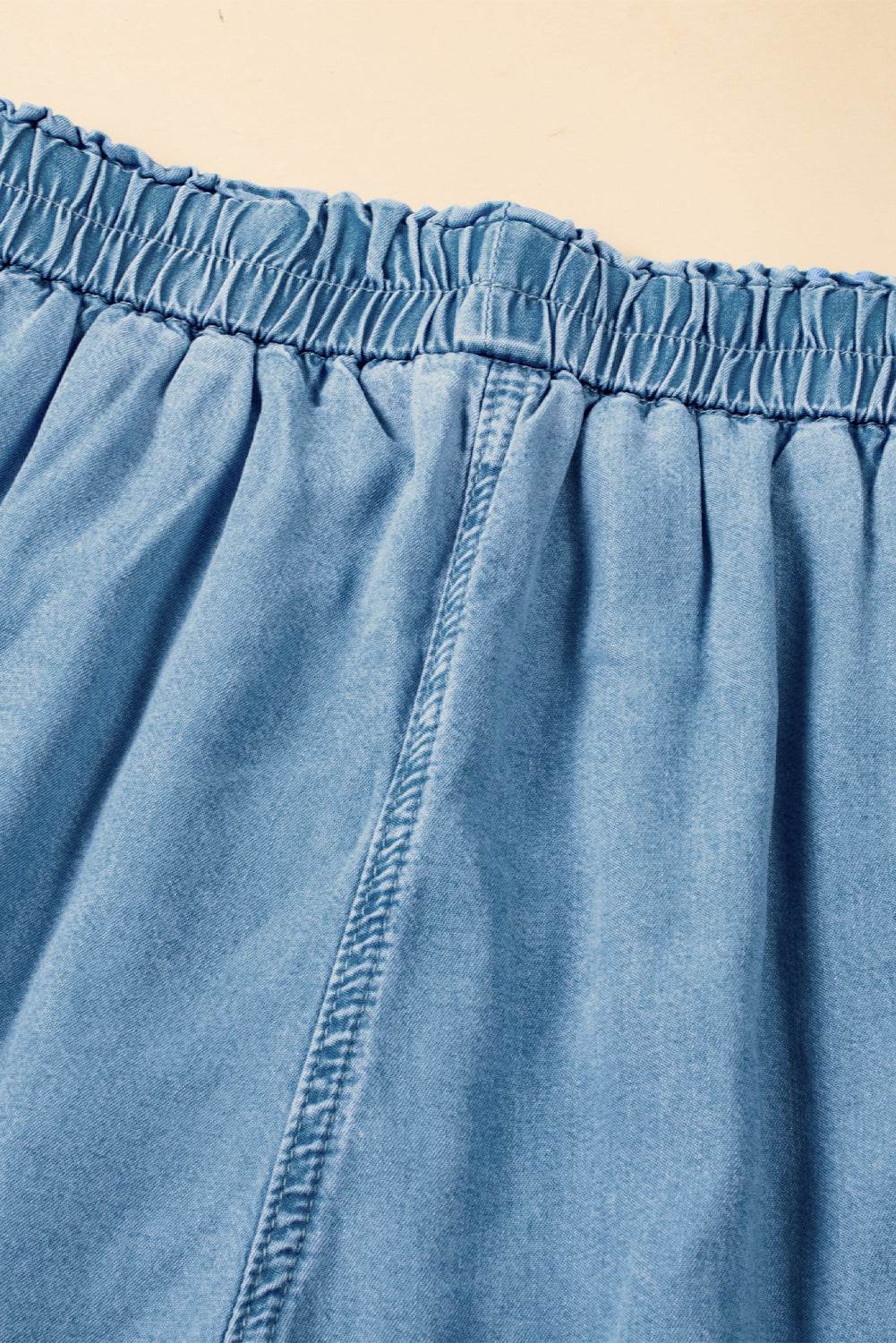 Drawstring Cargo Pocket Wide Leg Jeans - Delanoir