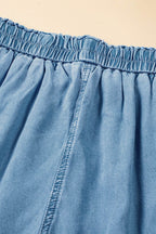 Drawstring Cargo Pocket Wide Leg Jeans - Delanoir
