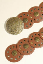 Round Shape PU Leather Belt - Delanoir