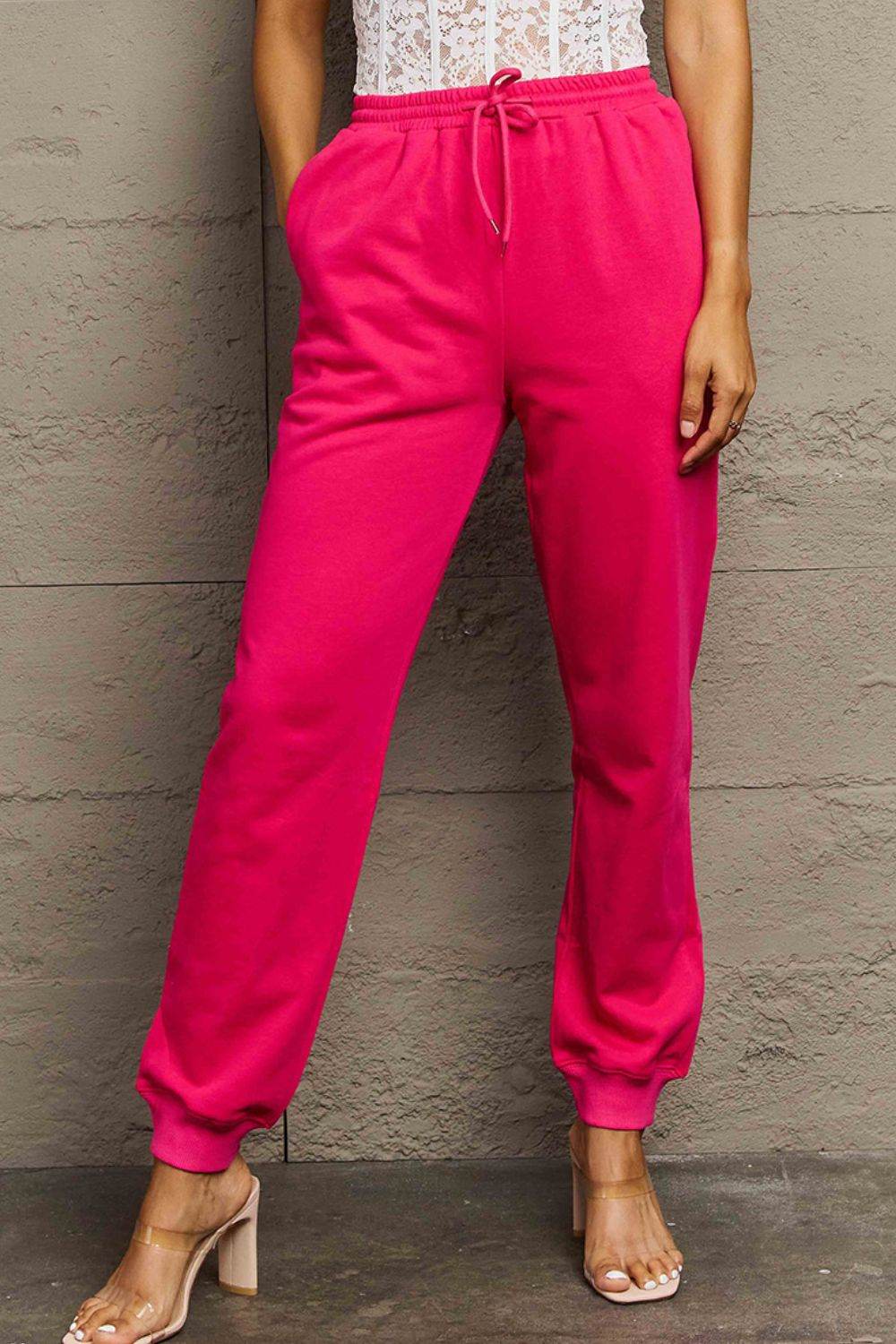 Simply Love Full Size Drawstring Sweatpants - Delanoir