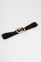 Double Hoop Buckle Elastic Belt - Delanoir