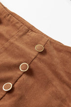 Decorative Button Straight Leg Pants - Delanoir