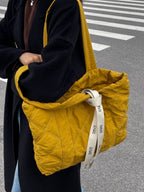 Quilted Nylon Large Tote Bag - Delanoir