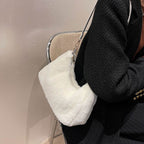 Faux Fur Removable Strap Shoulder Bag - Delanoir