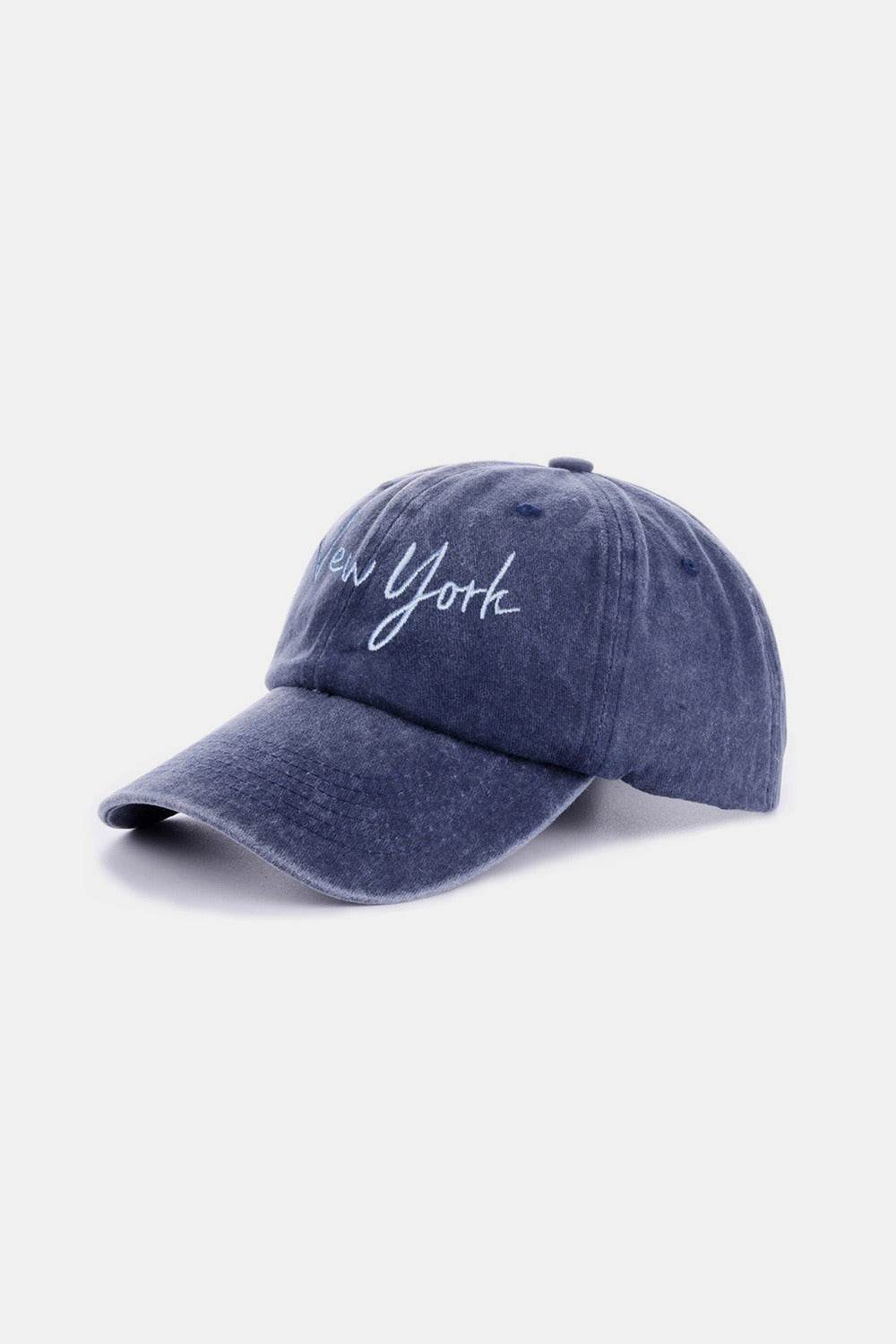 Zenana Washed Embroidered City Baseball Cap - Delanoir