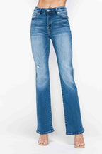 bytos Full Size Distressed High Rise Jeans with Pockets - Delanoir